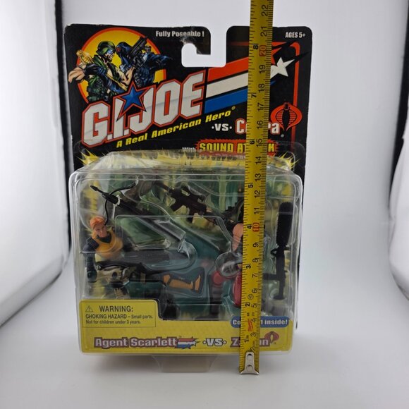 2002 Hasbro GI Joe vs Cobra Agent Scarlett vs Zartan with Sound Attack Weapons - Picture 7 of 7